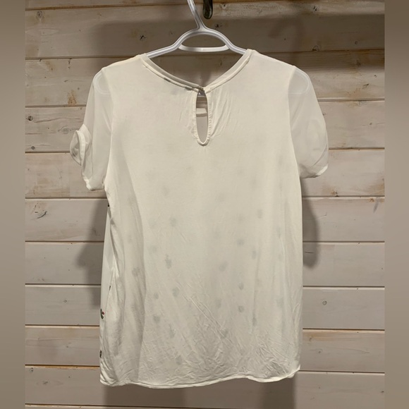 RW&CO. | White Cactus Print Short Sleeve Top - Picture 6 of 7
